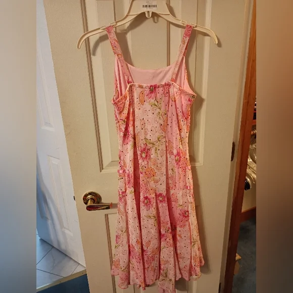 Floral Pink Kids Formal Dress - Picture 3 of 4